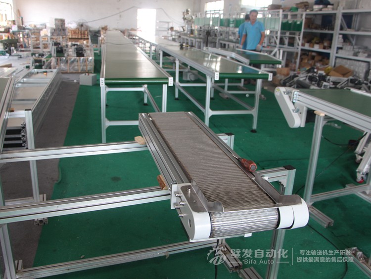 小型型材結構不銹鋼網鏈輸送機